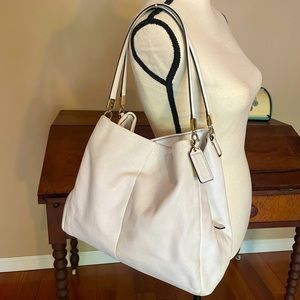 Authentic Coach White Leather Phoebe Madison Bag